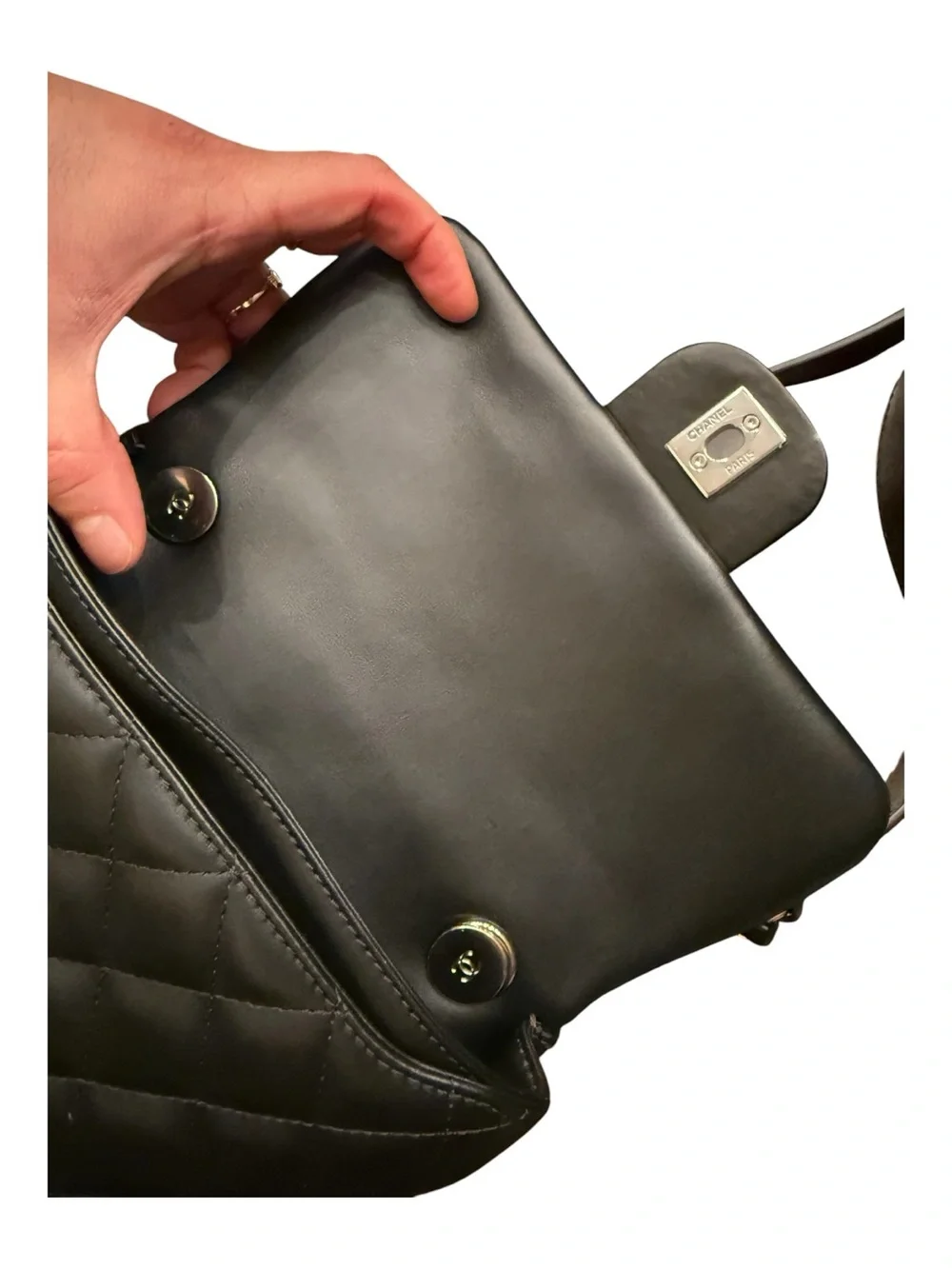 CHANEL Black Quilted Belt Bag with Gold Hardware